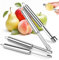 4pcs Descorazonador De Manzanas, Acero Inoxidable Saca Corazon Manzana,para Hogar y Cocina,Frutas y Verduras,cortadora de núcleo de manzana fácil de quitar, cortadora de núcleo de manzana
