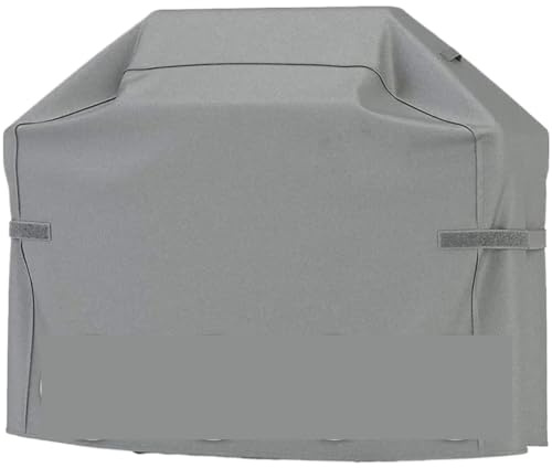 Täck Grill Dome Grill täck, Vattentätt väderbeständigt grillöverdrag med remmar grått och svart flera storlekar(Grey,145x61x117cm)