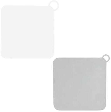 Cubierta de Desagüe de Suelo de Silicona, Juego de 2 Alfombrillas Anti-Olor con Asa Colgante, Tapón de Desagüe para Lavabo y Ducha
