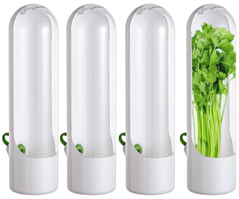 Scatola di immagazzinaggio delle erbe – di umidità delle verdure, barattolo di conservazione di verdure trasparenti, pacchetto organizzatore frigorifero modulare | Protezione duratura di sapore