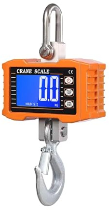Báscula colgante Digital, 1000kg/2204lbs, báscula de grúa portátil de alta resistencia, retroiluminación LCD, unidad de gancho Industrial, cambio/datos