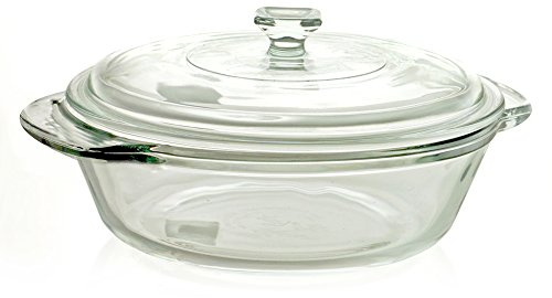 Anchor Hocking Fire-King Casserole Baking Dish with Lid, Glass, 2-Quart