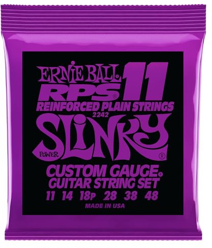 Ernie Ball Power Slinky RPS Cordes filées en nickel pour guitare électrique, calibre 11-48