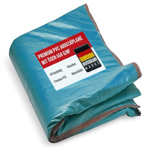 Bâche de Protection Verte en PVC avec œillets 2,5 x 4,5 (11,25m²), 650 g/m², résiste aux UV, imperméable, indéchirable, pour camions ou Industrie