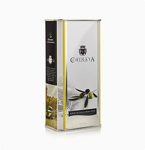La Chinata Aceite de Oliva Virgen Extra Lata Grande, Natives Olivenöl en atractiva lata, 2er Pack (2 x 500 ml)
