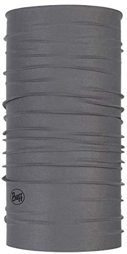 Buff CoolNet UV Neck Gaiter – Solid Colors, UPF 50 Sun Protection, Breathable Cooling Face Mask & Headwear, 12+ Ways to Wear, Quick Dry, HeiQ Fresh Tech, Recycled Polyester, Sedona Grey, Adult Size