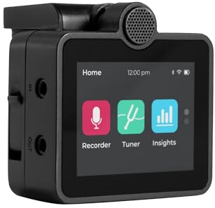 Roadie Coach | Learn Guitar, Ukulele & Singing | Portable Voice & Instrument Recorder with Dual Microphones | Multi-Tool Tuner + MIDI Controller | AI Feedback on Your Performance