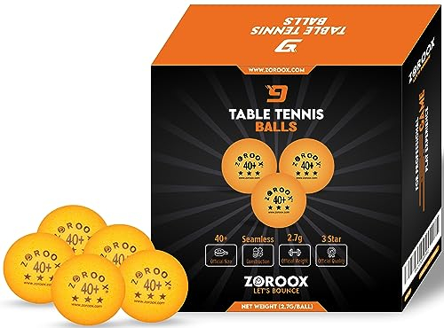 ZOROOX Tischtennisbälle - Weiße & Orange 3-Sterne 40+ | 9, 18, 36 oder 72 Ballpakete | Hochwertige ABS-Trainingsbälle für Innen- & Außentische, Wettkämpfe und Freizeitspiele (9 Ballpakete, Orange)