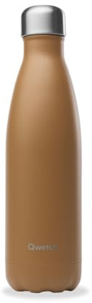Qwetch - Trinkflasche Originals Edelstahl Isolierflasche 500ml Camel - Thermosflasche 24h Kalt & 12h Heiß - Auslaufsicher, BPA-frei, Wiederverwendbar - Perfekt für Sport, Reisen, Büro & Wandern