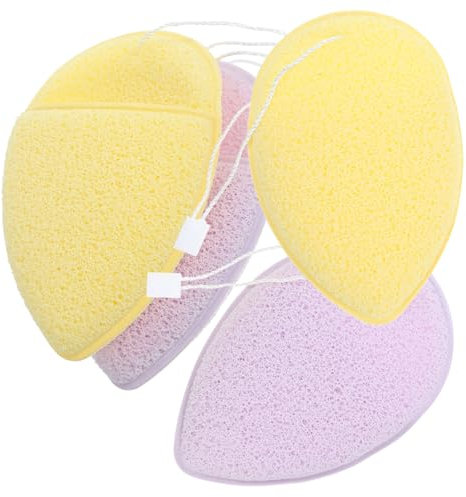 HAPINARY Esponja Facial 4 Piezas lavado de cara esponjas faciales para limpieza almohadillas esponjas para limpieza facial esponja para la cara limpio toalla de cara Limpiador Facial