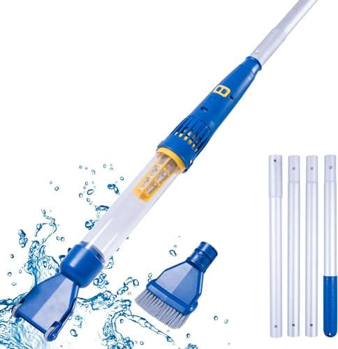 PooLiFE Aspirateurs Manuels pour Piscine Aspirateur de Piscine sans Fil à Aspiration Puissante, Aspirateur Portatif et Rechargeable pour Piscines