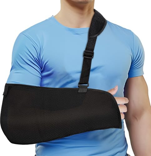 XIANGLONGY Universelle Armschlinge Schulter Rechts und Links, Einstellbar Armschlinge mit Atmungsaktivem Mesh für Gebrochenes Handgelenk, Ellenbogen, Arm, Ausgerenkte Schulter