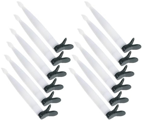 OSALADI 12 Set Candele Led Per Albero Di Natale Con Clip Luci Calde Bianche Decorative Per Feste Di Natale E Halloween Aste E Accessori Per Decorazioni Festive Riutilizzabili