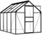 IKAYAA Gewächshaus Aluminium Mit Fundament 190 x 250 x 132/202 cm Gartenhaus Winterfest Gewächshaus Glas Glashaus Garten Tomatenhaus Frühbeet und Pflanzenhaus