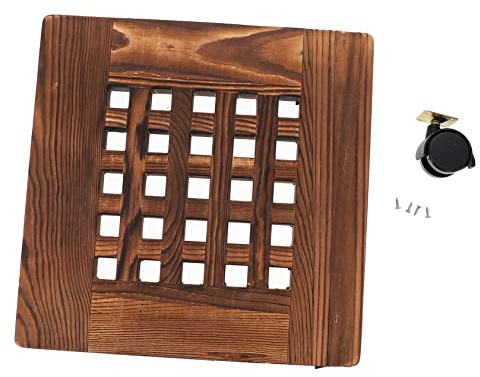 iplusmile Bandeja Base Ruedas y Freno Macetas para Móvil de Madera Maciza Placa Base para Macetas, Muebles de Jardín