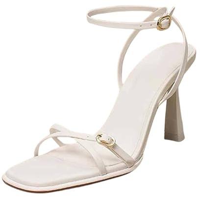 Sandaletter dam med klack, eleganta klackskor dam, sommar, enfärgade, sommarsandaler, flare, klack, damsandaler med justerbar rem, pumps för bröllop, examen