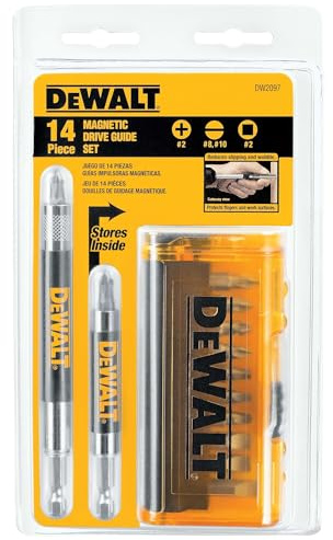DEWALT Screwdriver Bit Set, Magnetic Drive Guide, 14-Piece (DW2097CS), Metal