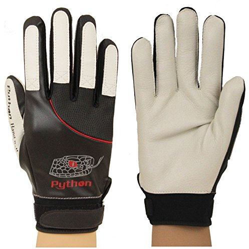 Python Deluxe Handball-Handschuhe, ungepolstert, mit Riemen, Größe L, 1 Paar