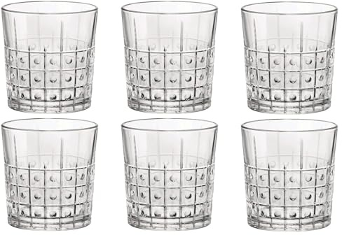 Bormioli Rocco Bartender Este 13.25 oz. Double Old Fashioned DOF Drinking Glasses for Cold Drinks, Juices, and Cocktails, Clear, Set of 6