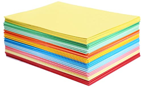 Buntes Papier A4, 100 Blatt Doppelseitig Origami Papier Faltpapier in 10 Farben, 70 g/m² Bastelpapier/Origamipapier /Buntpapierset für Diy Origami Und Bastelprojekte