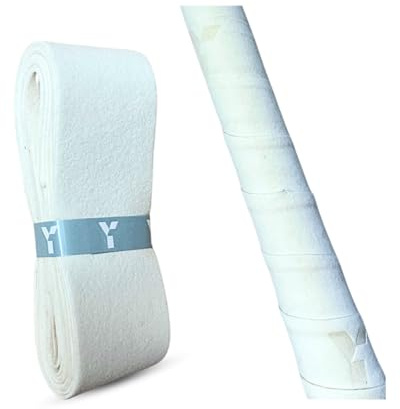 Y 1 bâton de Hockey en Chamois Blanc, Tissu en Cuir Chamois Super Doux, Prise en Main Confortable dans des Conditions humides, Double Face, Excellent Rapport qualité/Prix