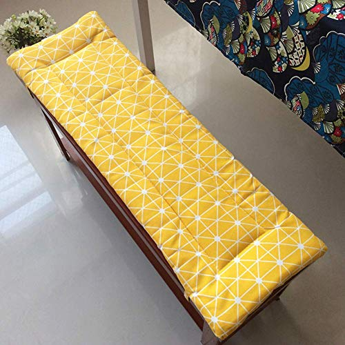 SAZDFY Liegestuhlkissen Terrassenbankauflage Indoor Outdoor Sitzpolster Matratze Relaxliege Sofa Tatami Atmungsaktiv Schaukelstuhlkissen Gelb 30x100cm
