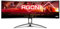 AOC Agon AG493QCX - 49 Zoll DFHD Curved Gaming Monitor, 144 Hz, 1ms, HDR400, FreeSync Premium Pro (3840x1080, HDMI, DisplayPort, USB Hub) schwarz/rot