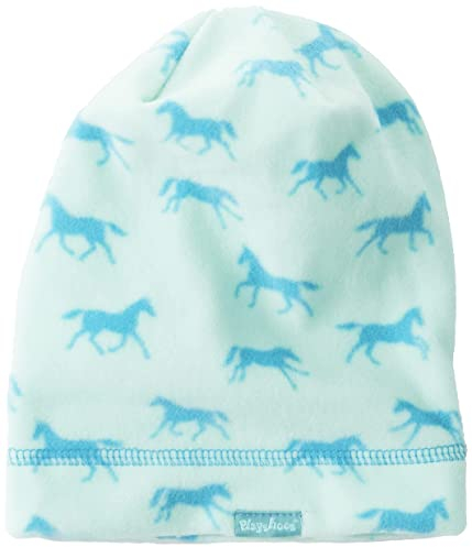 Playshoes Unisex Kinder Fleece-Mütze Wintermütze, Beanie Pferde, 51cm