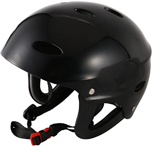 Dasertoe Casco di sicurezza protezione 11 fori traspirante per sport acquatici Canoe Surf Paddleboard - Nero