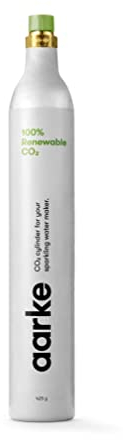 Aarke 2er-Pack 60L CO2-Zylinder für Wassersprudler, 100% erneuerbares CO2, Kompatibel mit allen Wassersprudlern mit Schraub-Gaszylinder