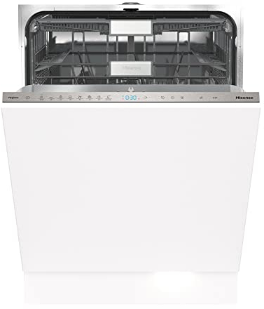 Hisense HV693C60UK Wifi Connected Fully Integrated Standard Dishwasher - Black Control Panel with Fixed Door Fixing Kit - C Rated, (HV693C60UK_BK)