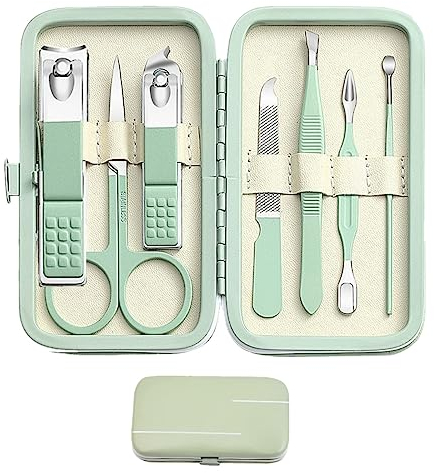 Maniküre Set Frauen Männer Nagelknipser-Kit mit tragbaren Reisekoffer Teiliges Hochwertiges Nagelpflegeset Männer Nagelpflege Kit für Ehemann Freund Familie Reise
