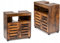 HowHomely Badezimmer Unterschrank 60 x 30 x 63 cm - Waschbeckenunterschrank Holz mit 2 Türen und Verstellbarem Einlegeboden - Rustikale Badezimmer Organizer