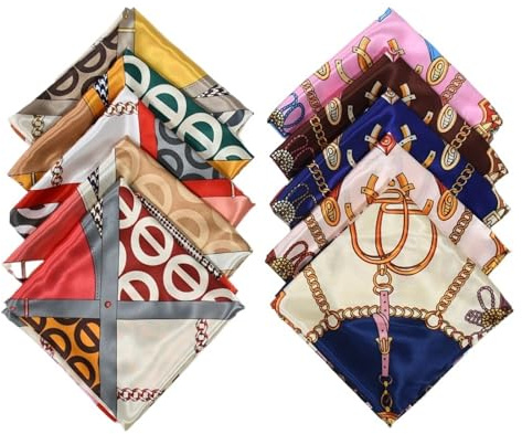 Jonesangle plage crème solaire foulard en soie foulard en soie chaîne à pois crème solaire grand foulard carré châle femme (Color : 06, Size : 90X90CM)
