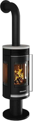 Oranier | Kaminofen | Rota Twist | 5,5 kW | Schwarz, Top Bianco