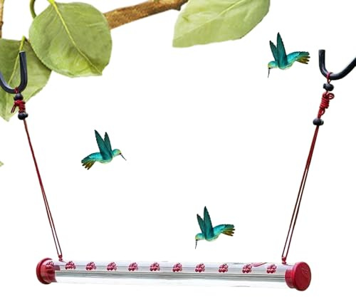 Gacqpli Distributore di mangime per uccelli selvatici per esterni, colibrì resistente alle intemperie, per giardino, albero, balcone, esterno