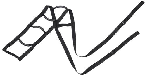 LALADEFIEE Poignée de Redressement de Lit pour Personnes Âgées en Sangle Noire Résistante Dispositif D'aide à L'échelle de Lit Pratique pour Changer de Position