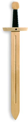 Small Foot Company 7755 - Espada de madera del caballero de las estrellas, 66 cm [importado de Alemania]