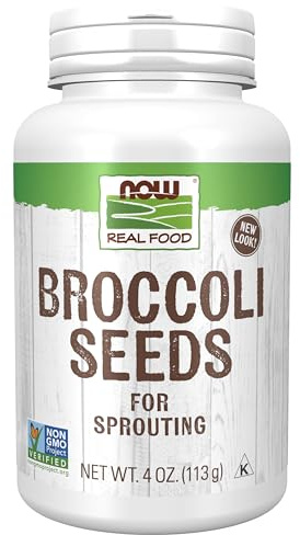 NOW Foods, Broccoli Seeds For Sprouting, Non-GMO Project Verified, 4 Ounces