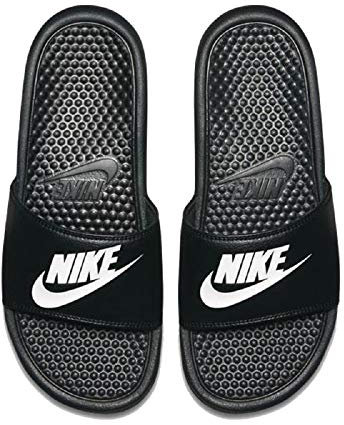 NIKE Benassi JDI Men's Slides Slippers Sandals 343880 (Black/White 090) UK8 (EU42.5)