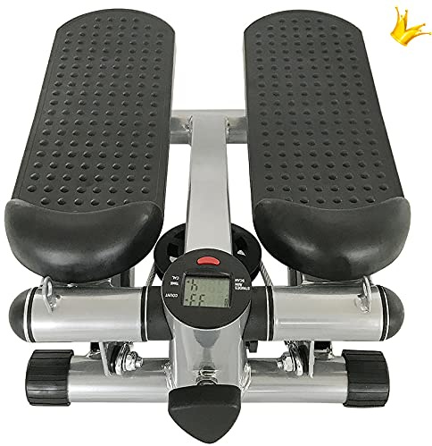 Anth Stepper Mini Stepper Twister Stepper con Power Ropes, Stepper para casa, Step Fitness Equipos ajustables con pantalla LCD para entrenamiento interior, 2 en 1 para casa, peso máximo del usuario