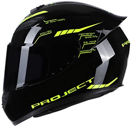 Mulcort Motorradhelm Full Face Rapid Street Helm Unisex Erwachsene Cool Rider Equipment Four Seasons Street Touring Motorradhelm Style D Größe L, Black and green