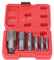 6 Piece NPT Pipe Tap Set, Carbon Steel Accurate Cutting 1in 3/4in 1/2in 3/8in 1/4in 1/8in NPT Tap Set, Practical Thread Tapping Tool Kit with A Storage Box for PVC Pipe