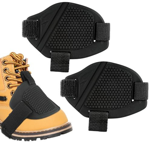 2 Pack Motorcycle Shifter Shoe Protector Black Motorcycle Gear Motorbike Boot PadCovers, Nylon Clutch Cover Shoe Protectors for Men Women, Motorcycle Protective Gear Accessories (Adjustable, Durable)