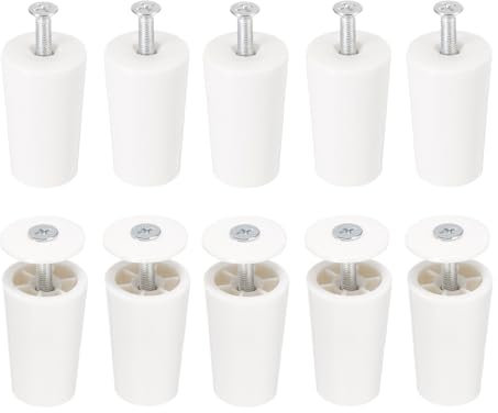 QUARKZMAN 10 Pcs Butée Volet Roulant 40mm Butée de Volet Roulant Bouchon d'Arrêt en Plastique avec Rondelles et Vis pour Volets Roulants Lames de Volets Roulants, Blanc