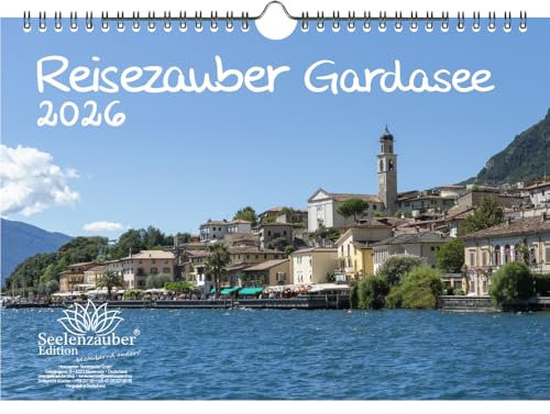 Reisezauber Lago de Garda Calendario DIN A4 para vacaciones 2026 Mediterráneo Italia - Seelenzauber