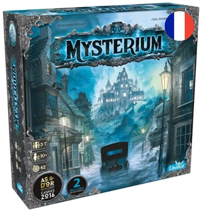 Asmodee - MYSTERIUM Nouvelle Edition - Jeu de Société As d'or pour Enfants 10 Ans - Jeu d'Enquête Mystérieux & Coopératif - Devenez Médium ou Fantôme - 2 à 7 Joueurs - 45 Min - en Français- Libellud