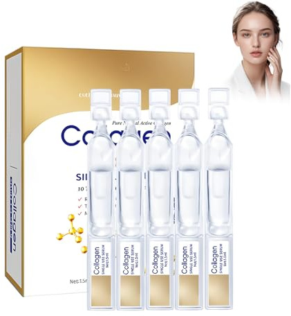 Sérum Facial Con Colágeno 1.5mlx10, Ampolla De Suero De Colágeno, Suero Antiedad Para La Cara, Sérum Intensivas Para Mejorar La Elasticidad Y Tonificar La Piel, Para Todo Tipo De Piel