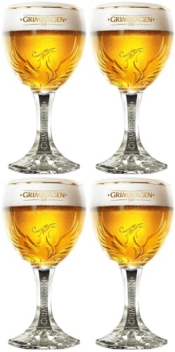 Grimbergen ölglas med fot 330 ml – 4 stycken