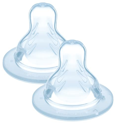 MAM Anatomic Teat - Flow X Fast - Silikon - Set von 2 - Transparent - 6 Monate +